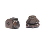 TWO WOOD FIGURE NETSUKE Edo period (1615-1868), early/mid 19th century (2)