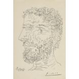 PABLO PICASSO 1881 &#8211; 1973, Profil d'homme Barbu, 1938, Hectograph, an edition of approximat...