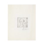 Pablo Picasso (1881-1973) Caricature, 1958 (This work is one of six proofs with wide margins asid...