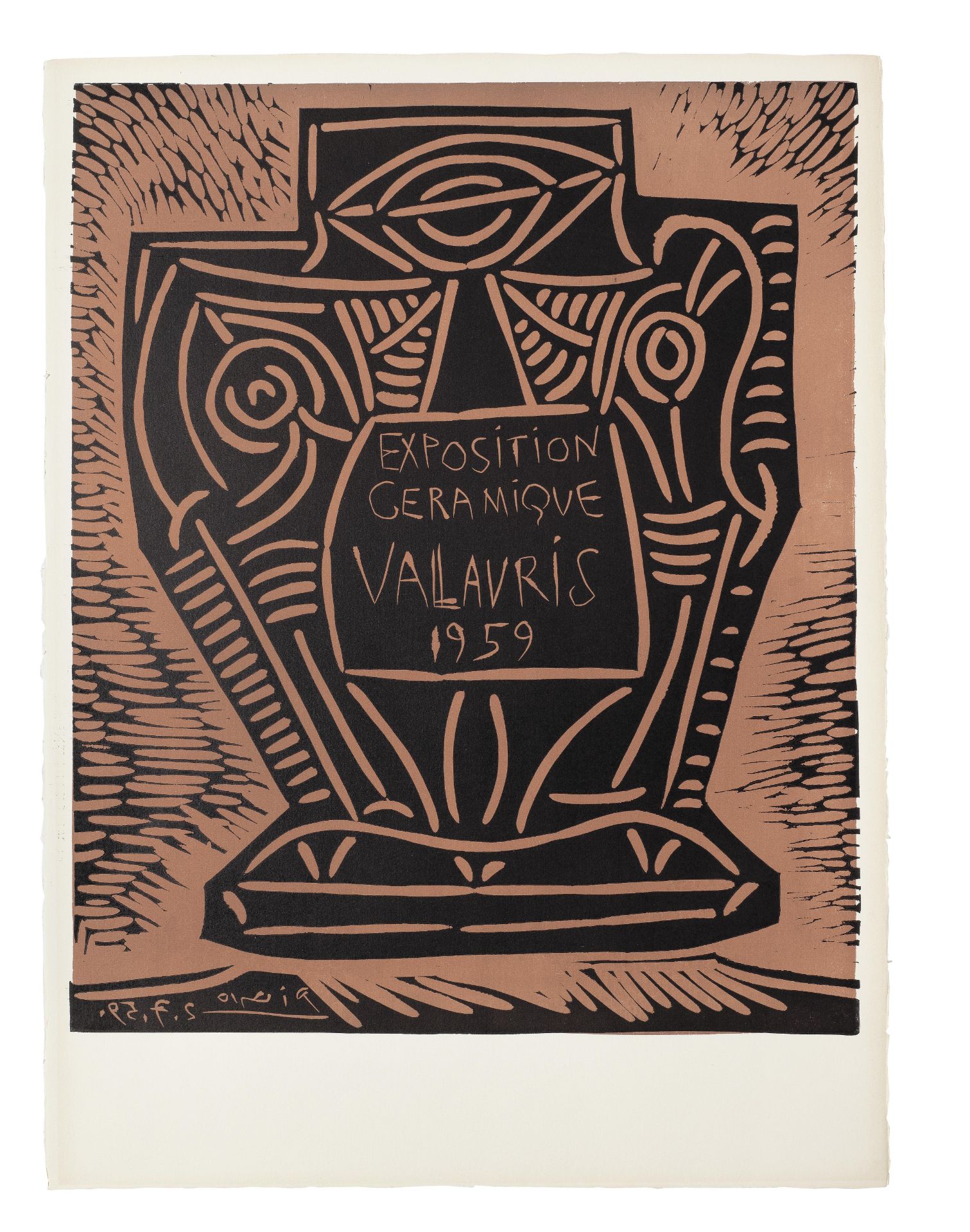 Pablo Picasso (1881-1973) Exposition c&#233;ramique Vallauris, 1959 (This work is a proof aside ...