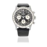 Breitling. A stainless steel manual wind chronograph wristwatch Cosmonaute Navitimer, Ref: 809, ...