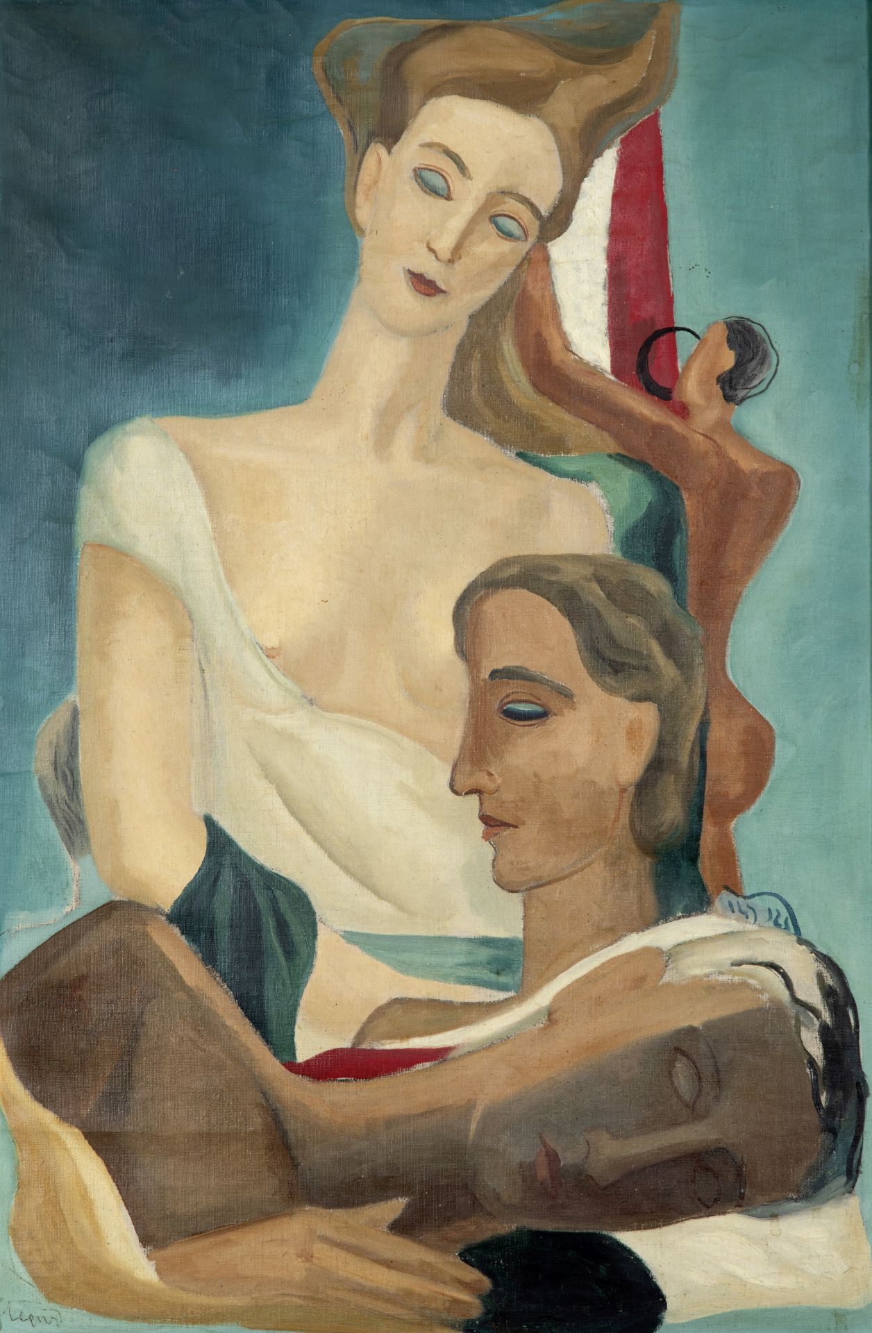 Gerassimos Steris (Greek/American, 1898-1987) Quatre Personnages (Peint vers 1926-1936.signed in ...