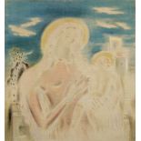 Constantinos Parthenis (Greek, 1878-1967) Vierge &#224; l'Enfant (oil on canvas)
