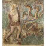 Theofilos Hadjimichael (Greek, 1871-1934) Hercule tuant l'hydre de Lerne (Peint en 1929.inscribe...