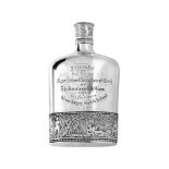 A late 19th Century American silver commemorative hip flask, Gorman, 1874, to commemorate the sec...