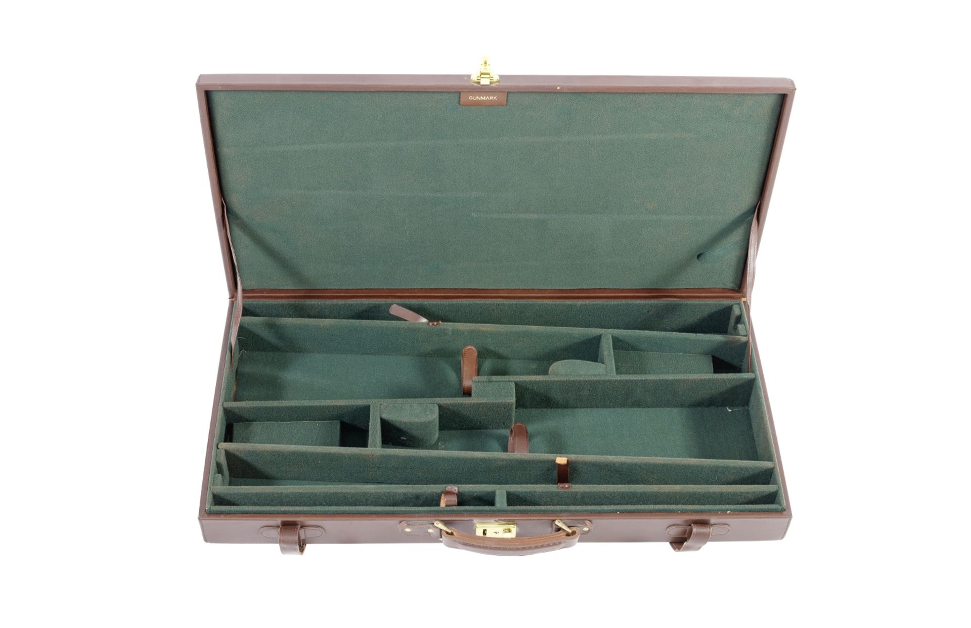 A leather double guncase
