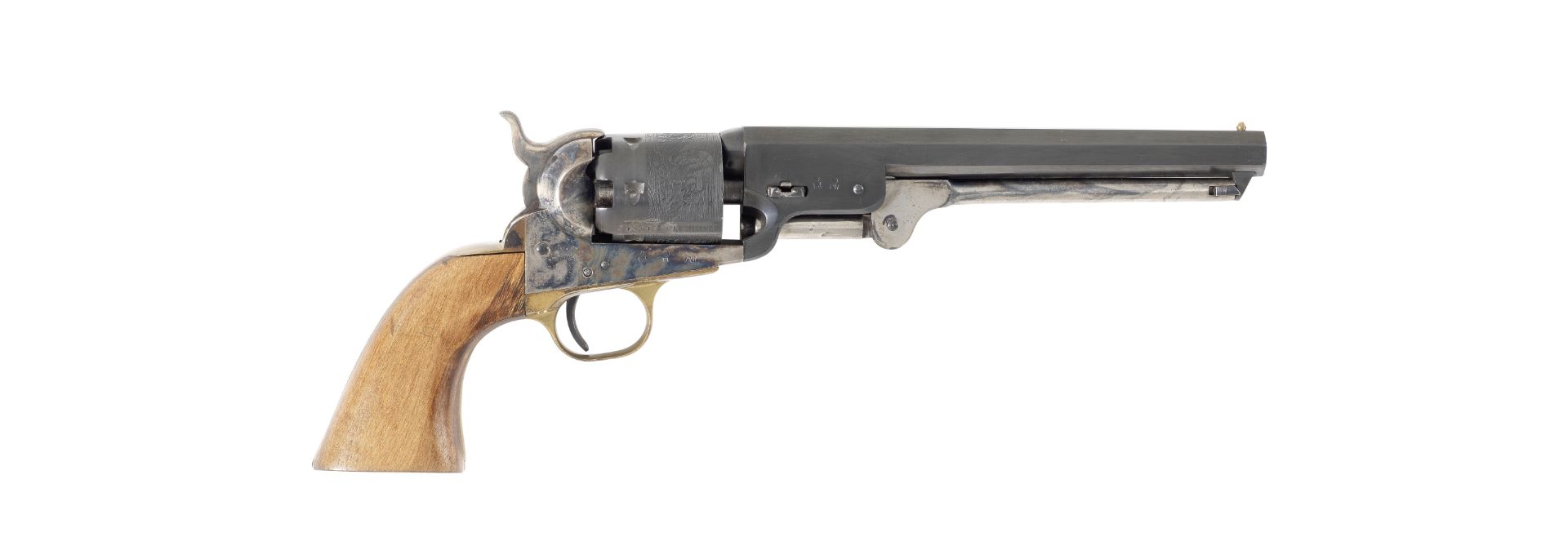 A .36 percussion revolver by Navy Arms Co., no. 31554 In a canvas slip