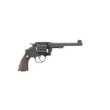A .455 (Eley) 'Second Model Hand Ejector' revolver by Smith & Wesson, no. 12542 In its leather ho...