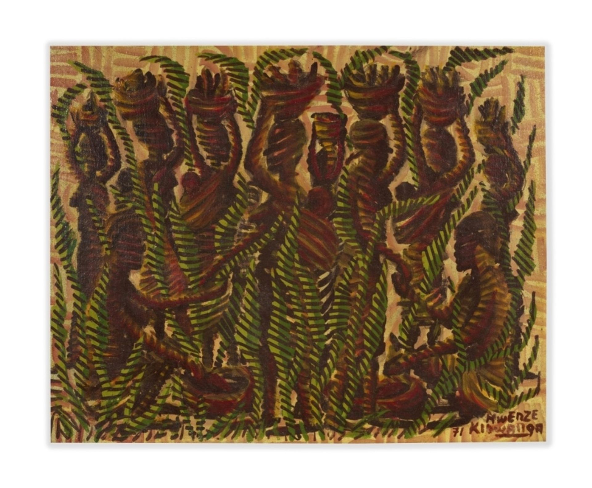 Kibwanga Mwenze (R&#233;publique D&#233;mocratique du Congo, 1925-1999) Sans titre, 1971 - Image 4 of 6