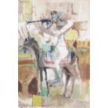 Omar El-Nagdi (Egypt, 1931-2019) Untitled (Man on Horse)