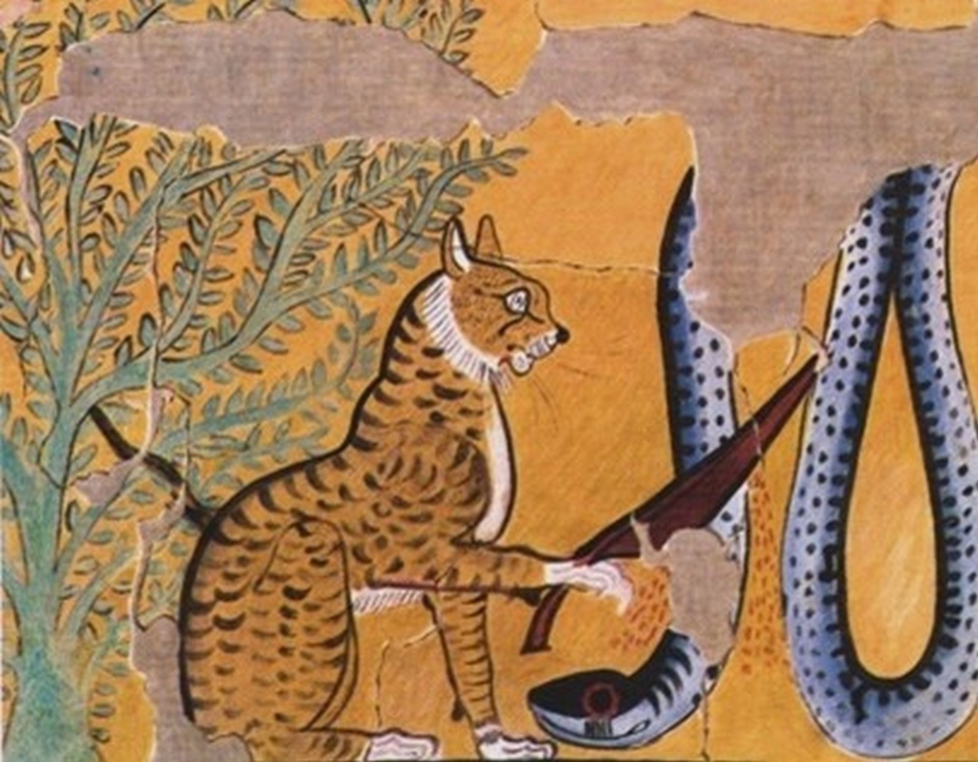 Mahmoud Moussa (Egypt, 1913-2003) The Cat and the Snake - Image 4 of 4