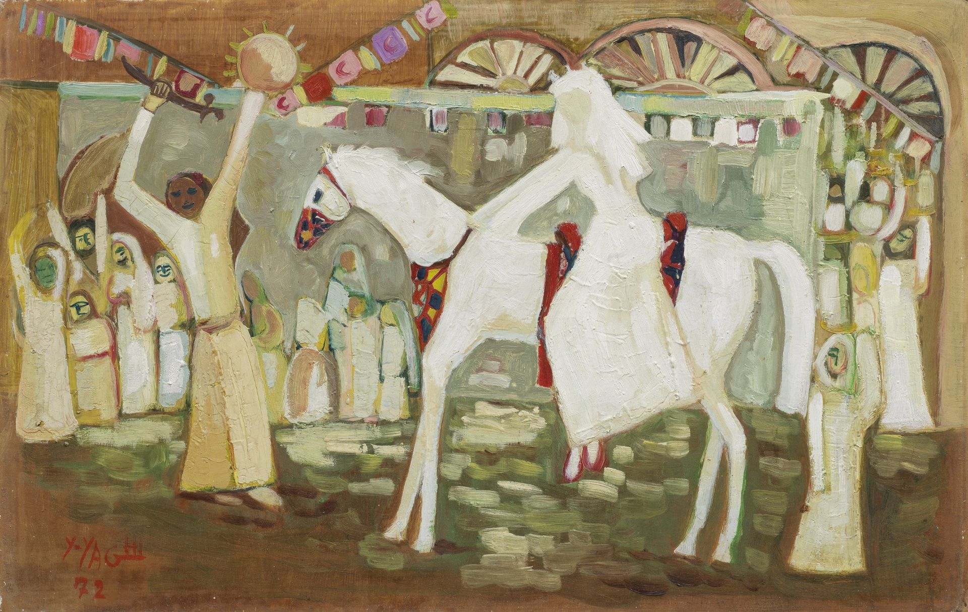 Yahya Yaghi (Lebanon, 1943-1982) The Bedouin Wedding