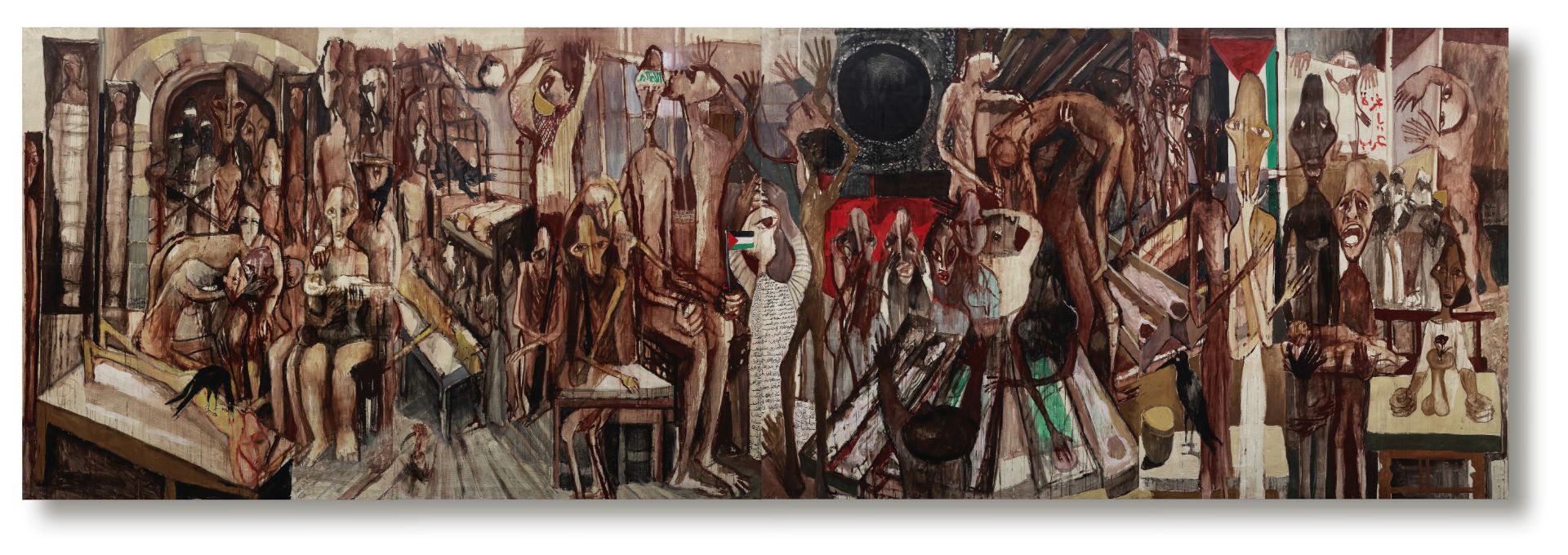 Omar El-Nagdi (Egypt, 1931-2019) Gaza 250 x 225 cm per panel