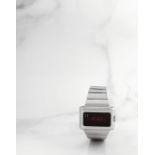 Omega. Montre bracelet en acier avec affichage digital mouvement quartz Omega. A stainless steel ...