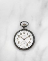 Vacheron & Constantin. Montre de gousset &#224; cadran ouvert en argent (900) chronographe remont...