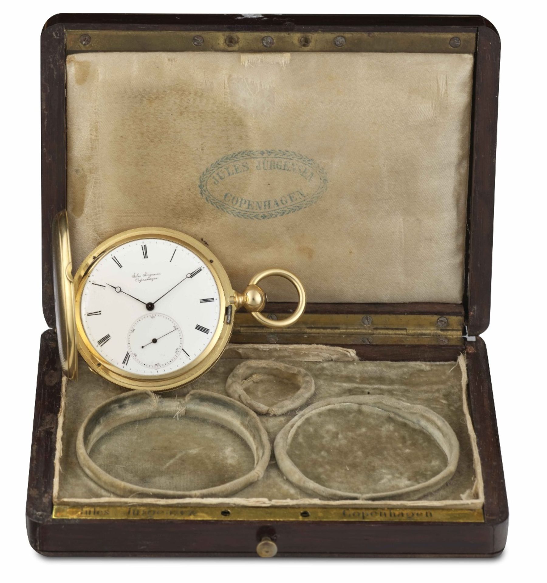 Jules Jurgensen. Rare montre de gousset &#224; clapet en or jaune 18k (750) pr&#233;sident des &#... - Image 3 of 4