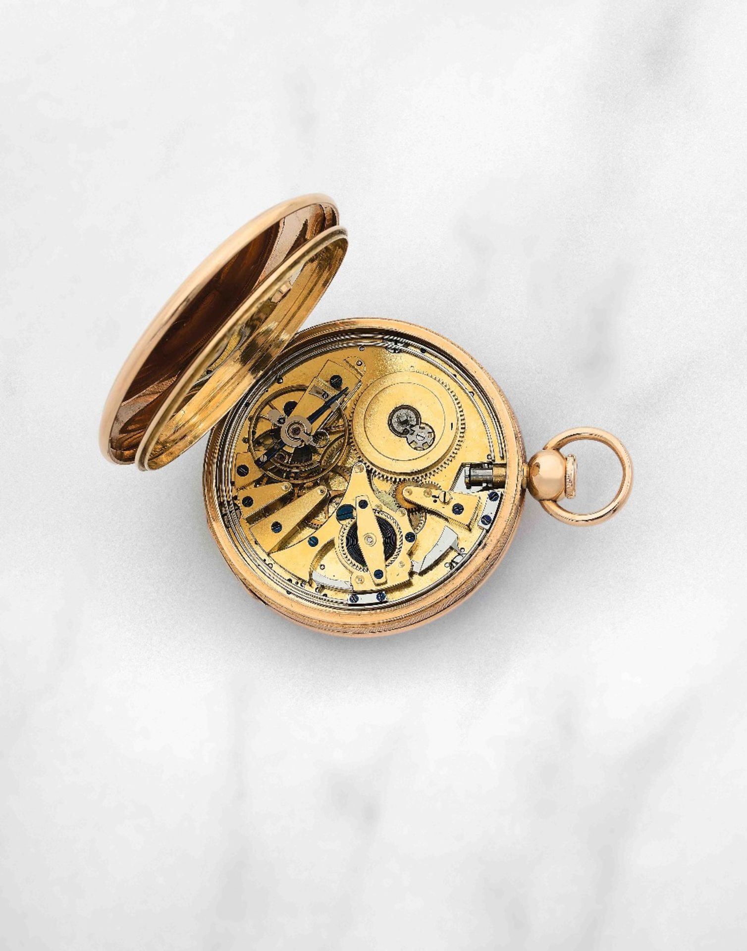 Breguet et Fils. Belle et rare montre de gousset &#224; cadran ouvert en or jaune 18K (750) &#224... - Image 5 of 5