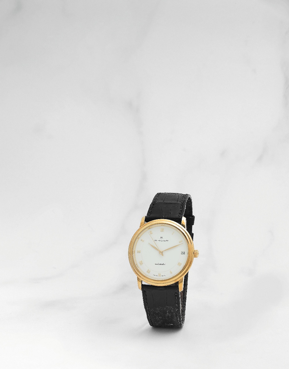 Blancpain. Montre bracelet en or jaune 18K (750) avec date mouvement automatique Blancpain. An 18... - Image 3 of 3