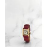 Cartier. Montre bracelet de dame en or jaune 18K (750) mouvement quartz Cartier. A lady's 18K gol...