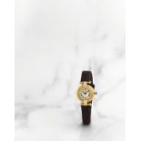 Cartier. Montre bracelet de dame en plaqu&#233; or et argent (925) mouvement quartz Cartier. A la...