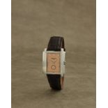 Patek Philippe. Montre bracelet en or blanc 18K (750) de forme rectangulaire mouvement m&#233;can...