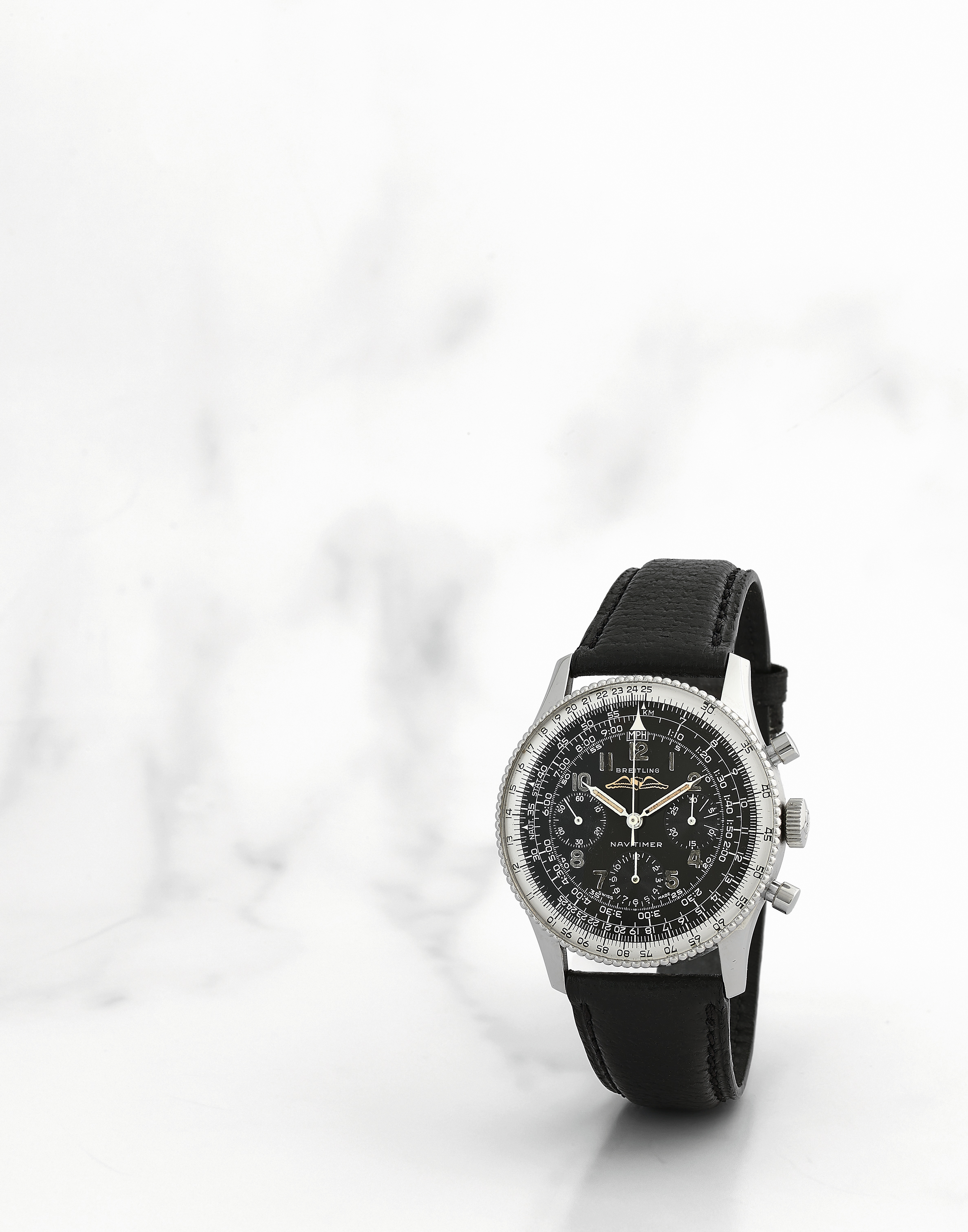 Breitling. Chronographe bracelet en acier mouvement m&#233;canique Breitling. A stainless steel m...