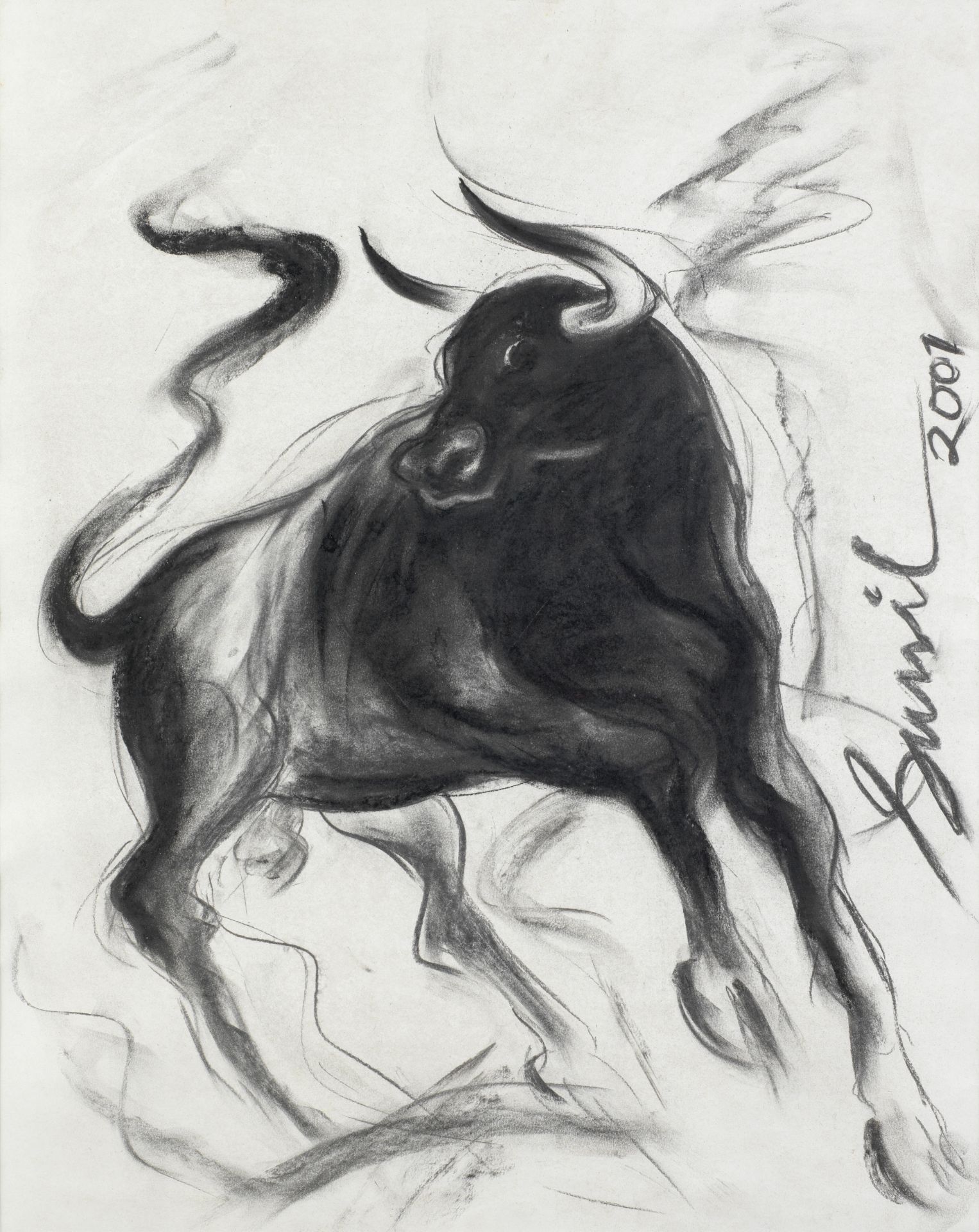 Sunil Das (Indian, 1939-2015) Untitled (Bull)