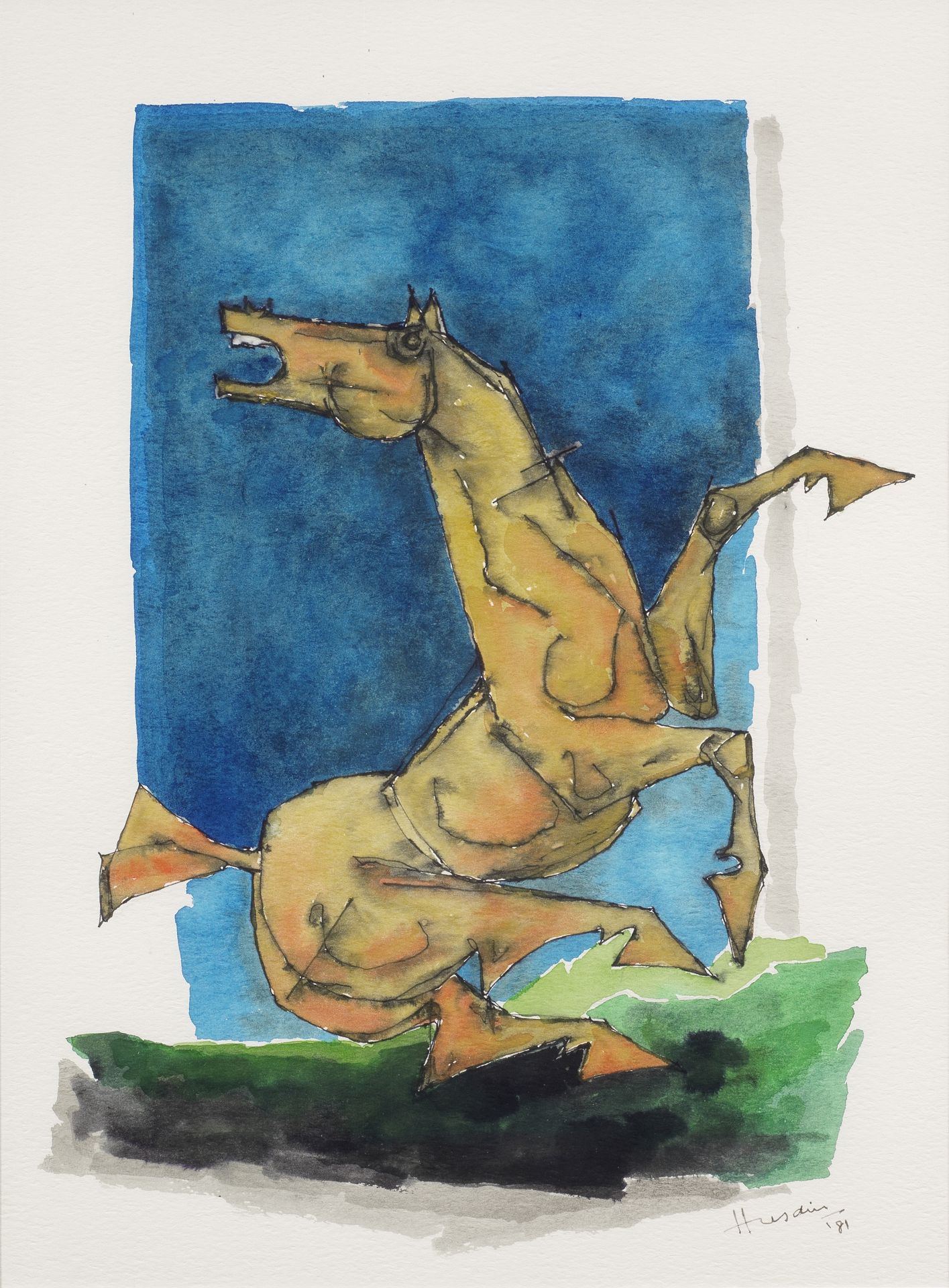 Maqbool Fida Husain (Indian, 1913-2011) Untitled (Horse)