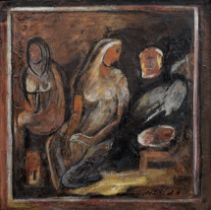 Nahid Raza (Pakistani, B. 1947) Untitled (Three women)