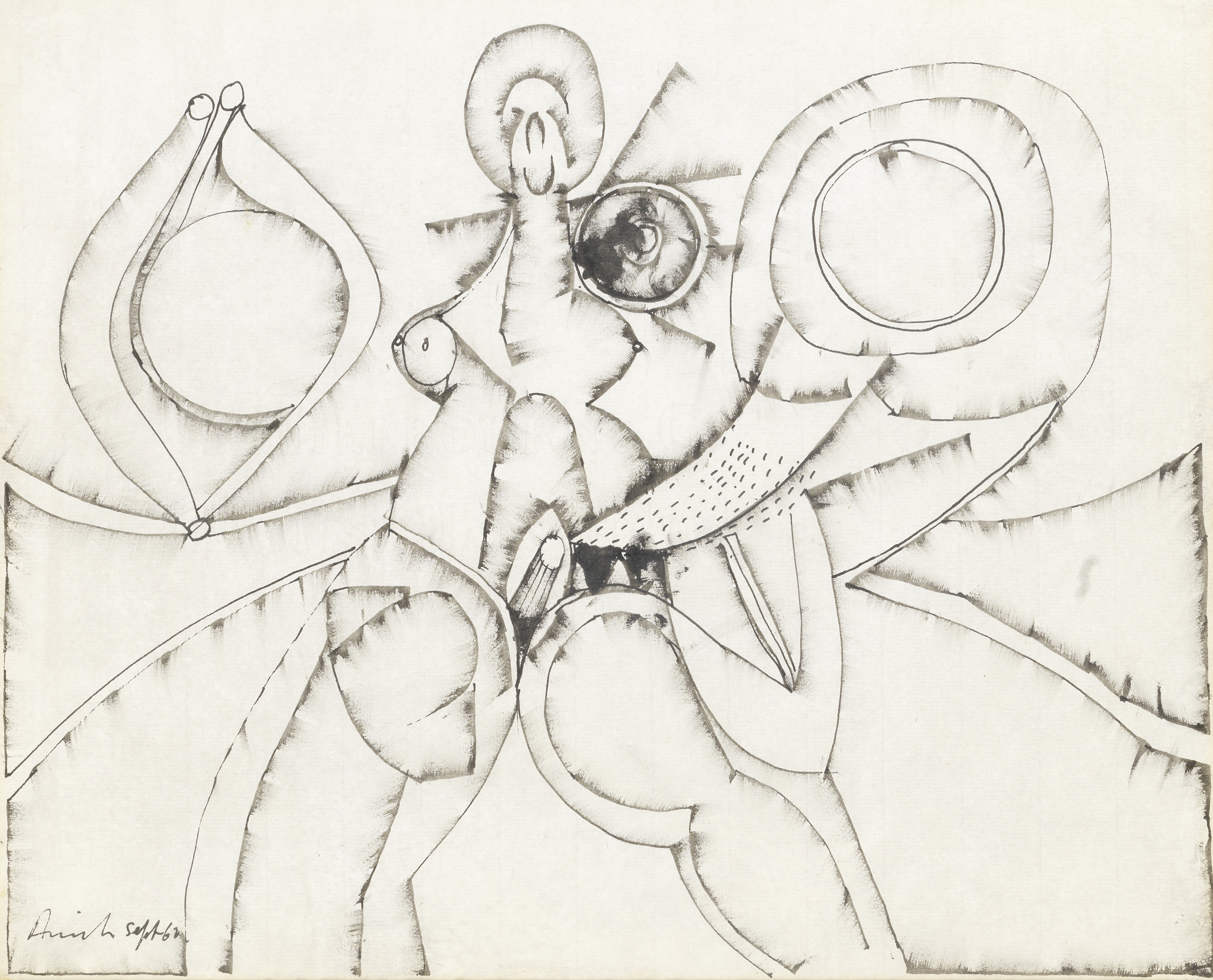 Avinash Chandra (Indian, 1931-1991) Two works: Untitled I; Untitled II