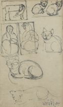 Jamini Roy (Indian, 1887-1972) Untitled (Sketches)