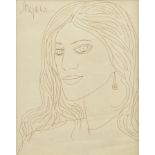 Francis Newton Souza (Indian, 1924-2002) Untitled (Lady)