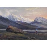 Jamini Prokash Gangooly (Indian, 1876-1953) Untitled (Himalayan Landscape)