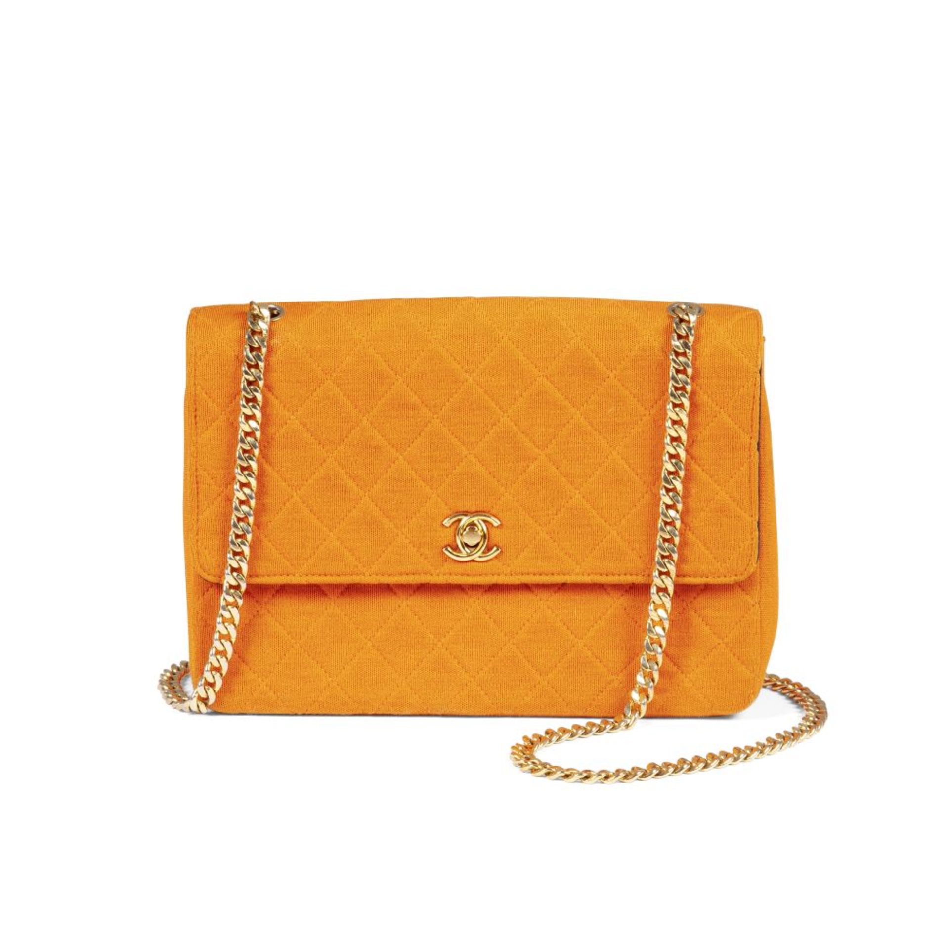 Chanel : Sac en Jersey Orange