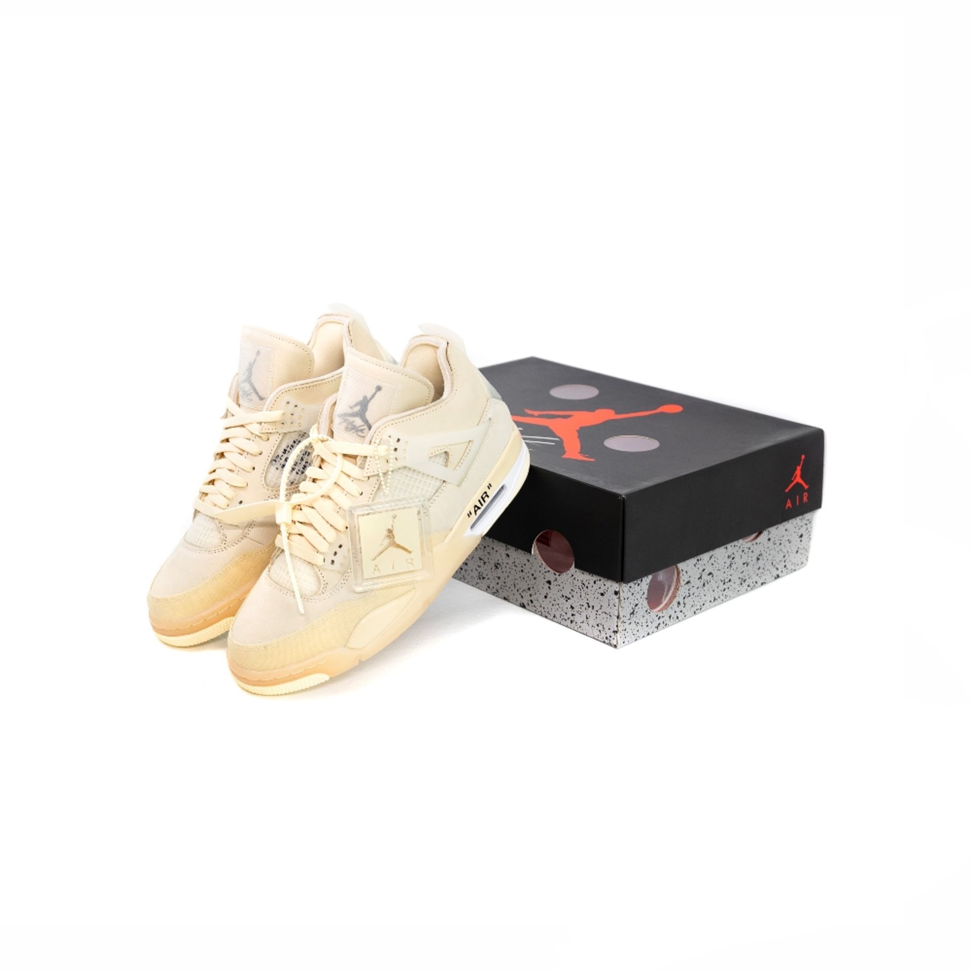 Nike X Off White : Air Jordan 4 Retro &#171; Sail &#187;, W. 11,5 US - Bild 2 aus 2