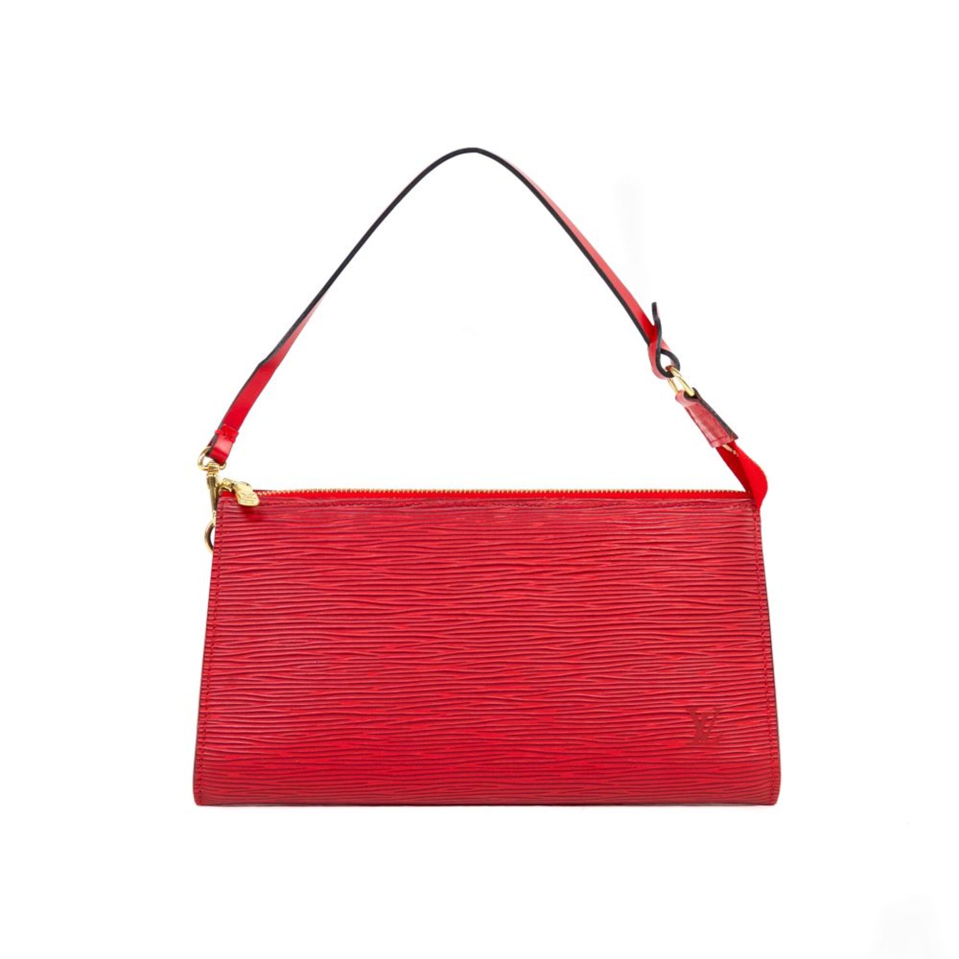 Louis Vuitton : Pochette Epi Rouge