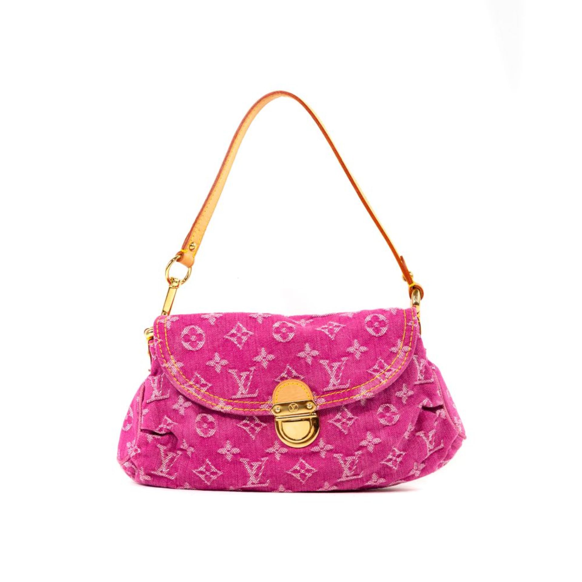 Louis Vuitton : Sac Pleaty Mini En Toile Denim Rose