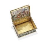 An unusual enamelled silver-gilt box with moving erotic interior Lucknow or Hyderabad, 18th Century