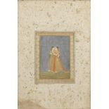 Two maidens strolling in a landscape Provincial Mughal, Deccan, late 17th Century