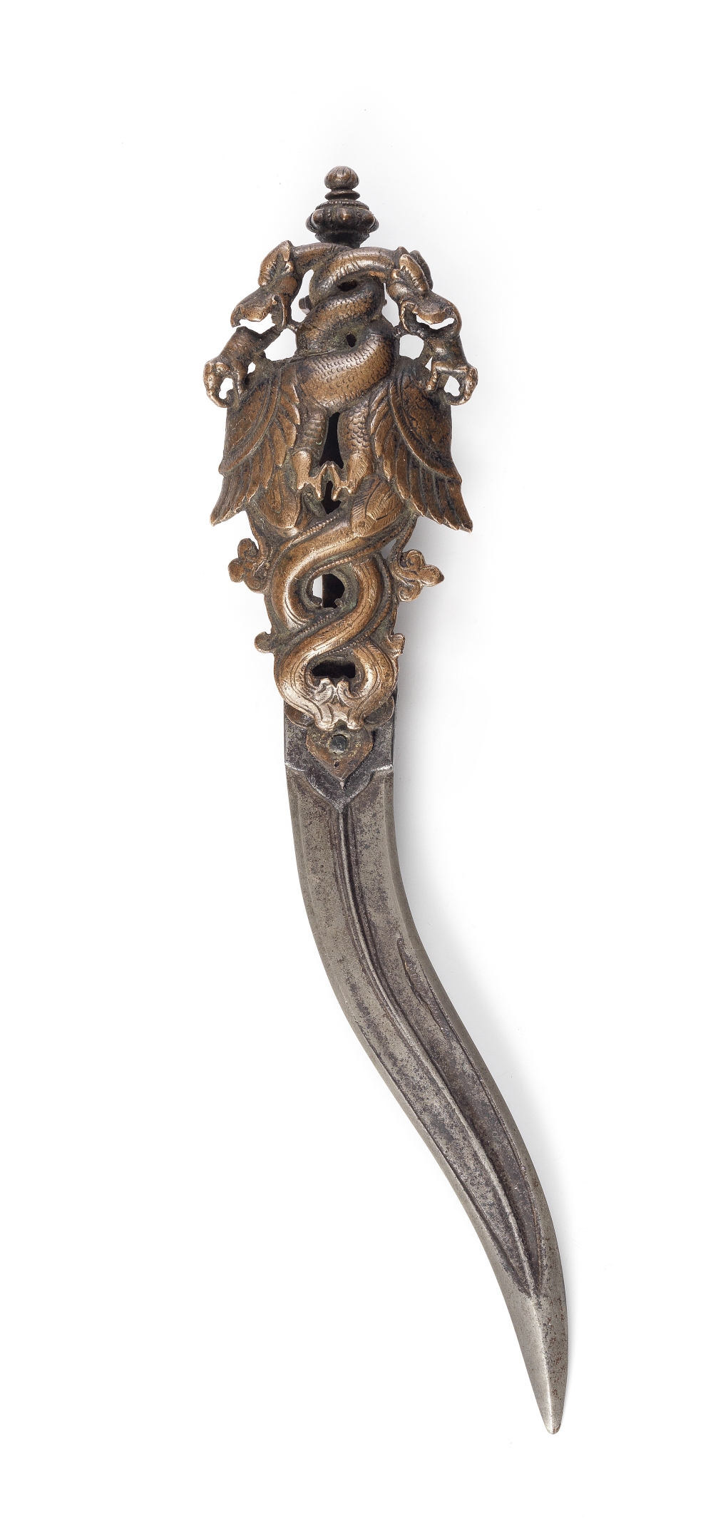 A fine south Indian copper-hilted steel dagger (bichuwa) probably Tanjore, 16th/ 17th Century