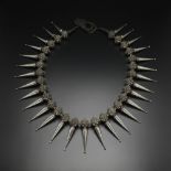 A monumental gem-set silver ceremonial necklace Tamil Nadu, 19th Century