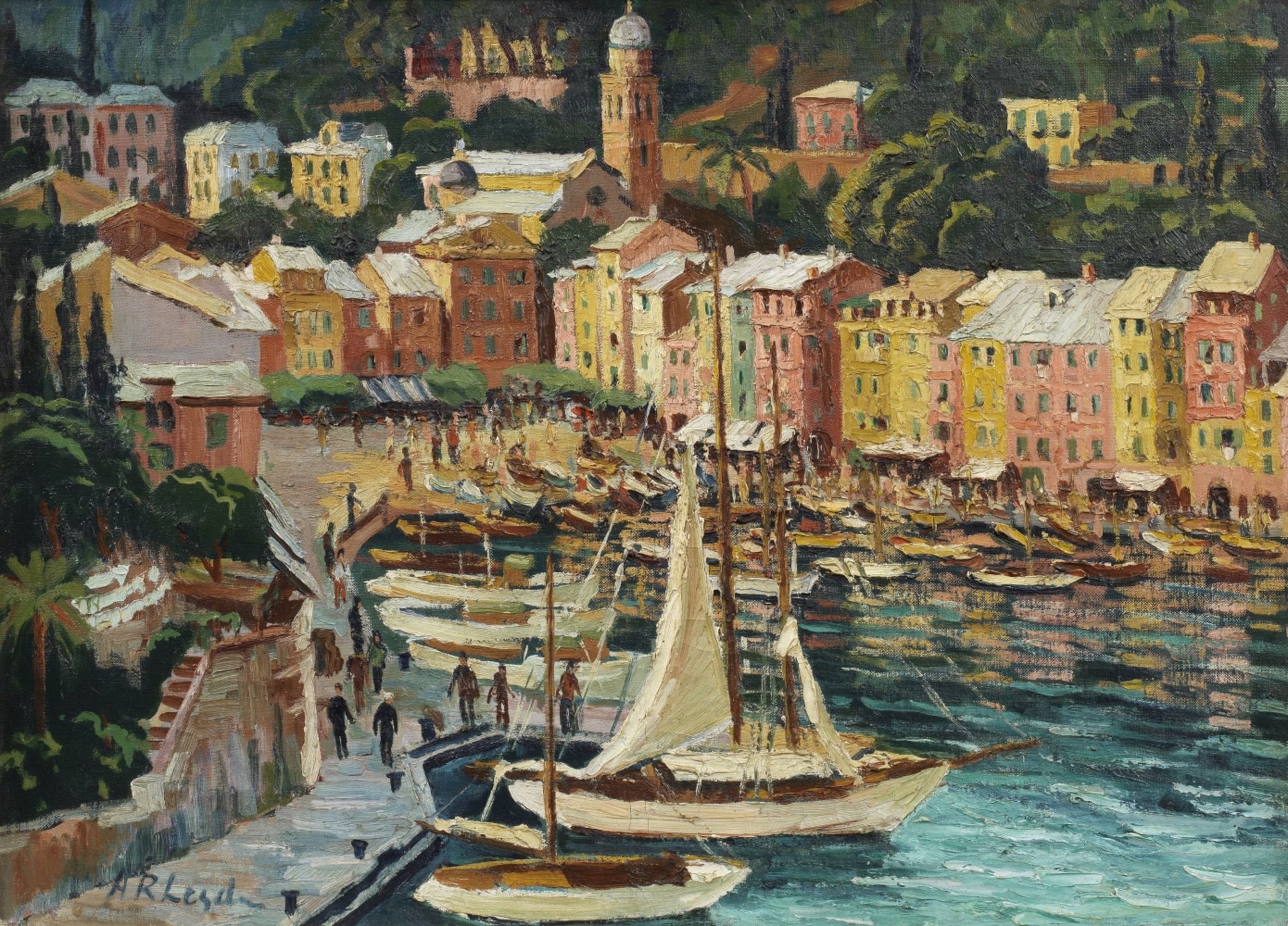 Rudolf von Leyden (German, 1908-83) View of Portofino