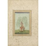 A pensive maiden holding a letter seated beneath a willow tree Deccan, late 17th/18th Century