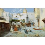 Jos&#233; Navarro Llor&#233;ns (Spanish, 1867-1923) The souk, Tangier