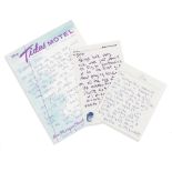 Marc Bolan: A Selection Of Letters From Marc Bolan To John Peel, Late 1960's,