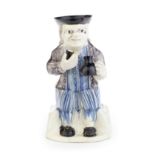 A very rare 'Bargeman' Toby Jug, circa 1790