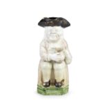 A Staffordshire pearlware 'Double Base' Toby Jug, circa 1790