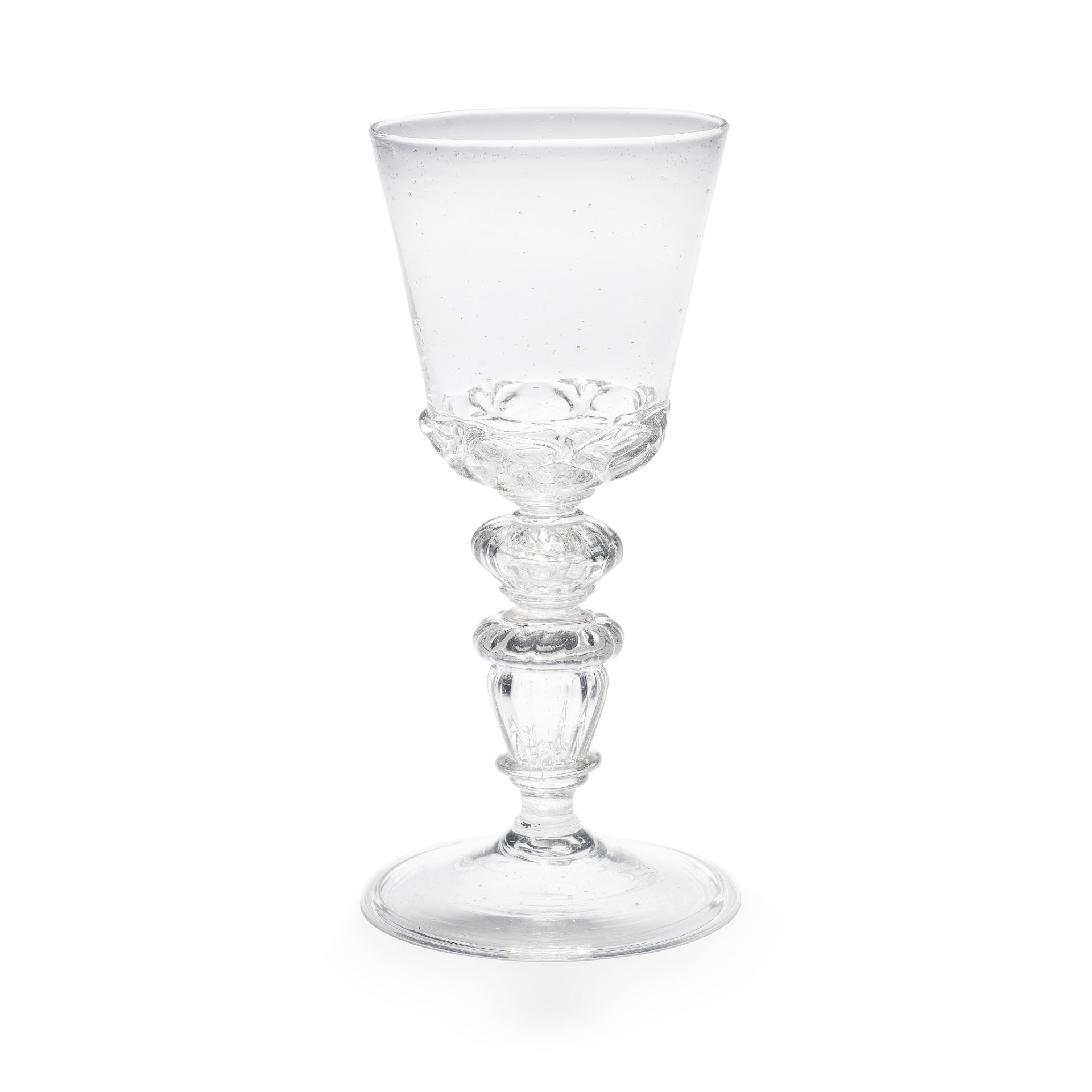 A rare and early baluster goblet, perhaps Li&#232;ge, late 17th century