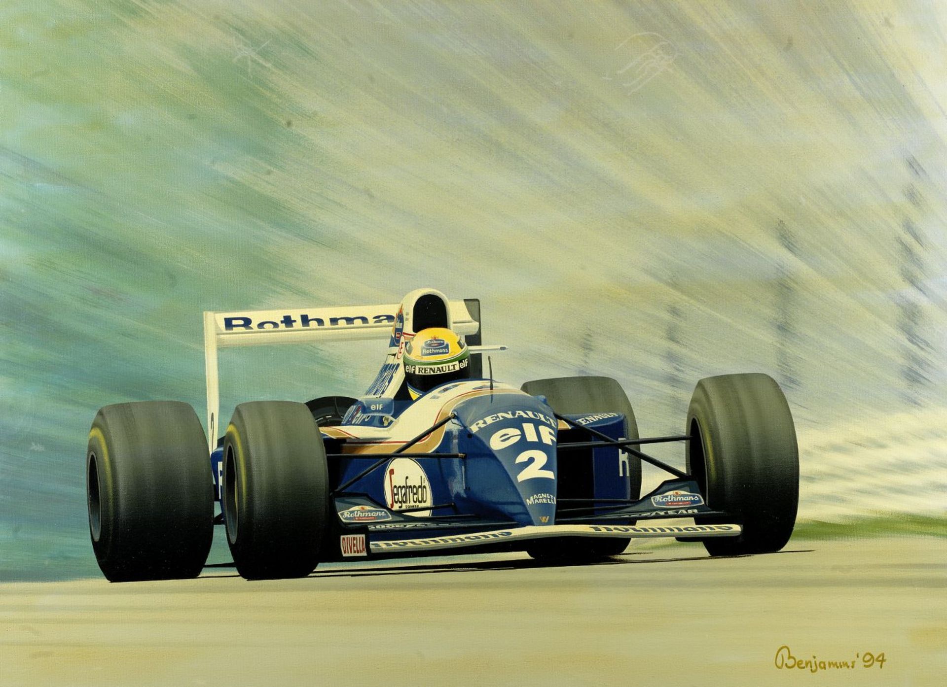Arthur Benjamins (Dutch, 1953-), 'Ayrton Senna - Renault Williams 1994',