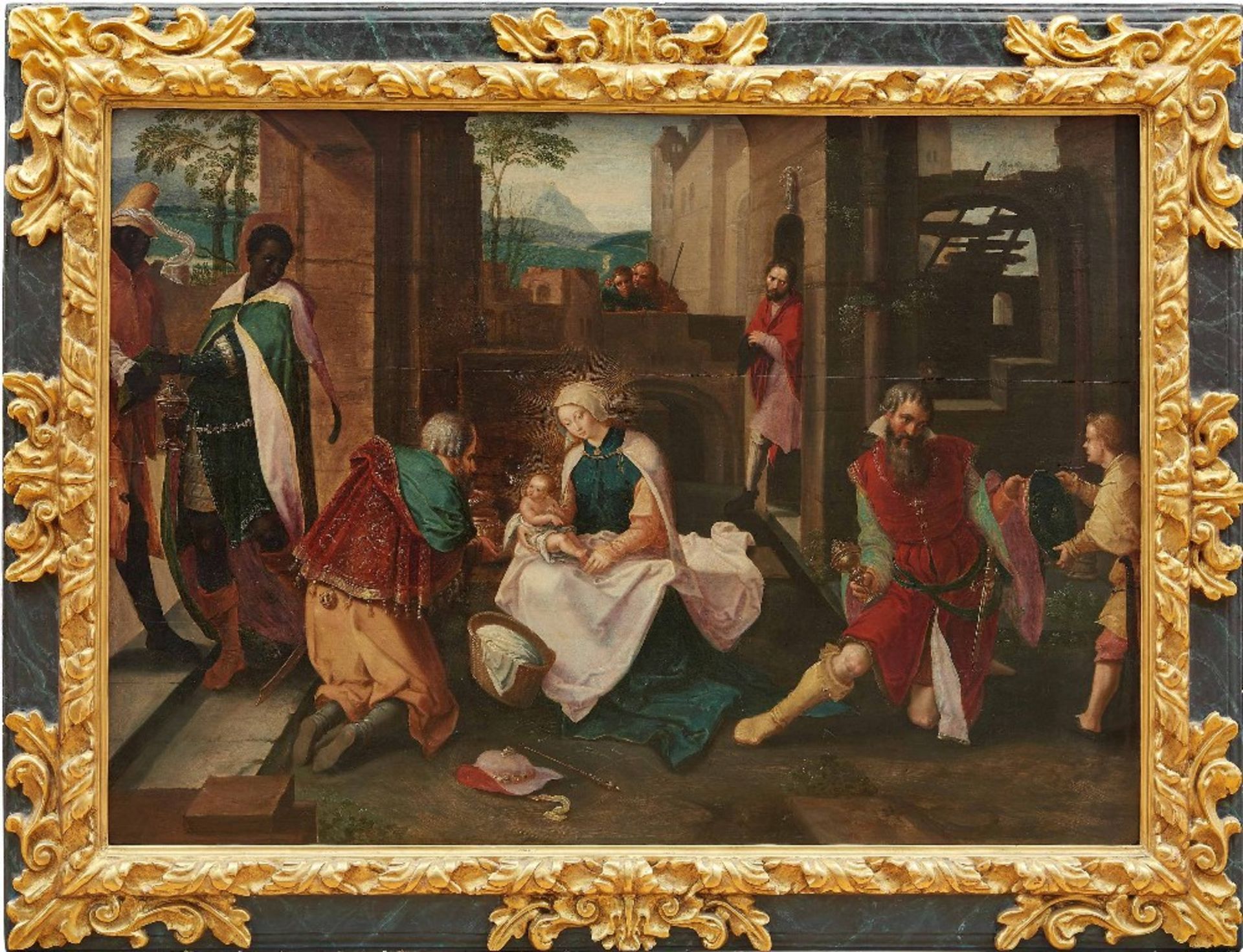 Netherlandish School, 16th Century The Adoration of the Magi - Image 2 of 2